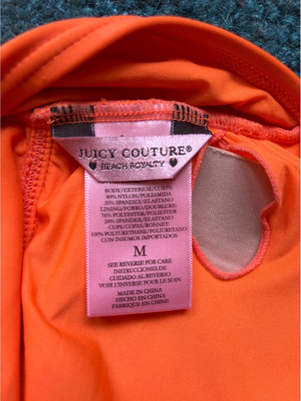 Vintage Y2K Juicy neon orange swimsuit - Picture 5 of 6